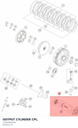 Diagram preview: OUTPUT CYLINDER CPL. (72032061044)