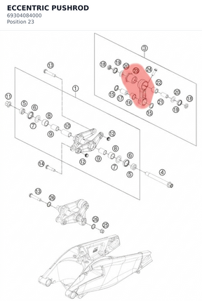 Diagram preview: ECCENTRIC PUSHROD (69304084000)