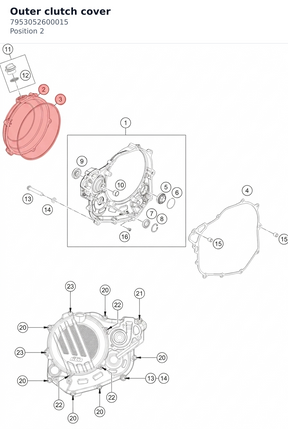 Diagram preview: Outer clutch cover (7953052600015)