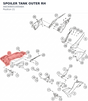 Diagram preview: SPOILER TANK OUTER RH (A60308051000ABA)