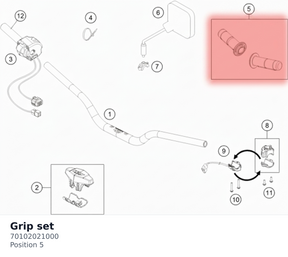 Diagram preview: Grip set (70102021000)