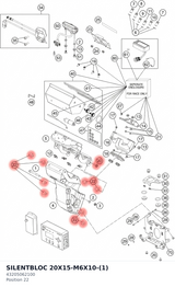 Diagram preview: SILENTBLOC 20X15-M6X10-(1) (43205062100)