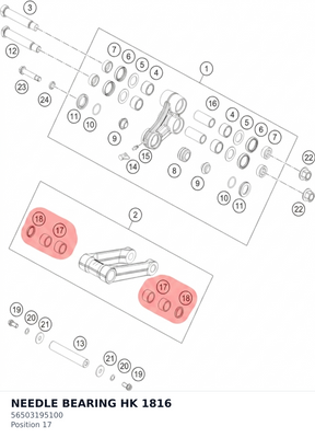 Diagram preview: NEEDLE BEARING HK 1816 (56503195100)