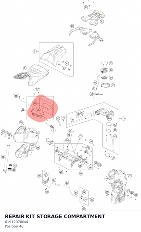 Diagram preview: REPAIR KIT STORAGE COMPARTMENT (61912078044)