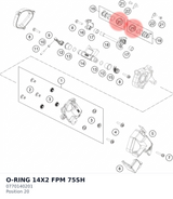Diagram preview: O-RING 14X2 FPM 75SH (0770140201)