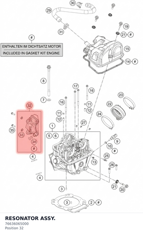 Diagram preview: RESONATOR ASSY. (76636065000)