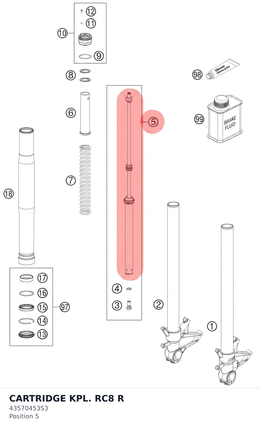 Diagram preview: CARTRIDGE KPL. RC8 R (43570453S3)