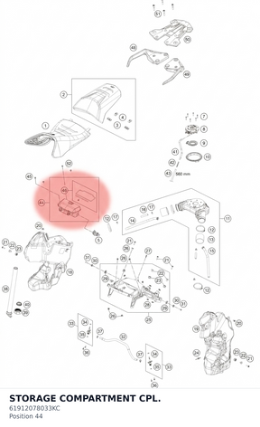 Diagram preview: STORAGE COMPARTMENT CPL. (61912078033KC)