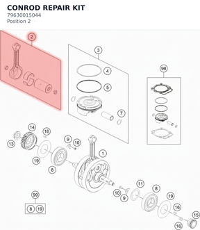 Diagram preview: CONROD REPAIR KIT (79630015044)