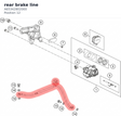 Diagram preview: rear brake line (A65342802000)