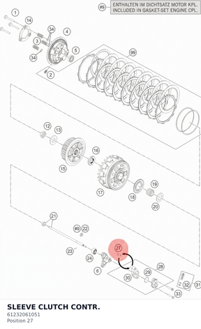 Diagram preview: SLEEVE CLUTCH CONTR. (61232061051)