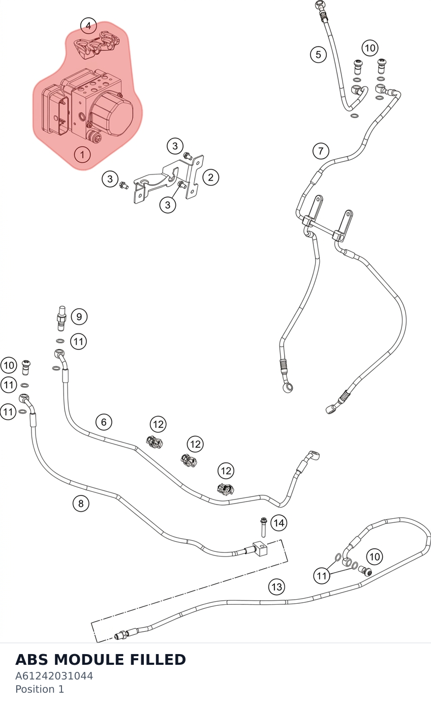 Diagram preview: ABS MODULE FILLED (A61242031044)