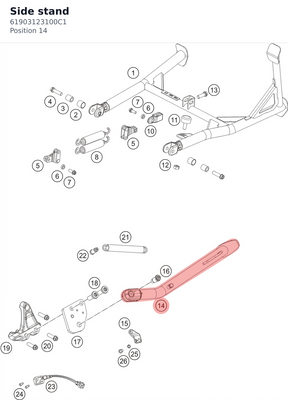 Diagram preview: Side stand (61903123100C1)