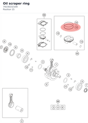 Diagram preview: Oil scraper ring (79230232100)