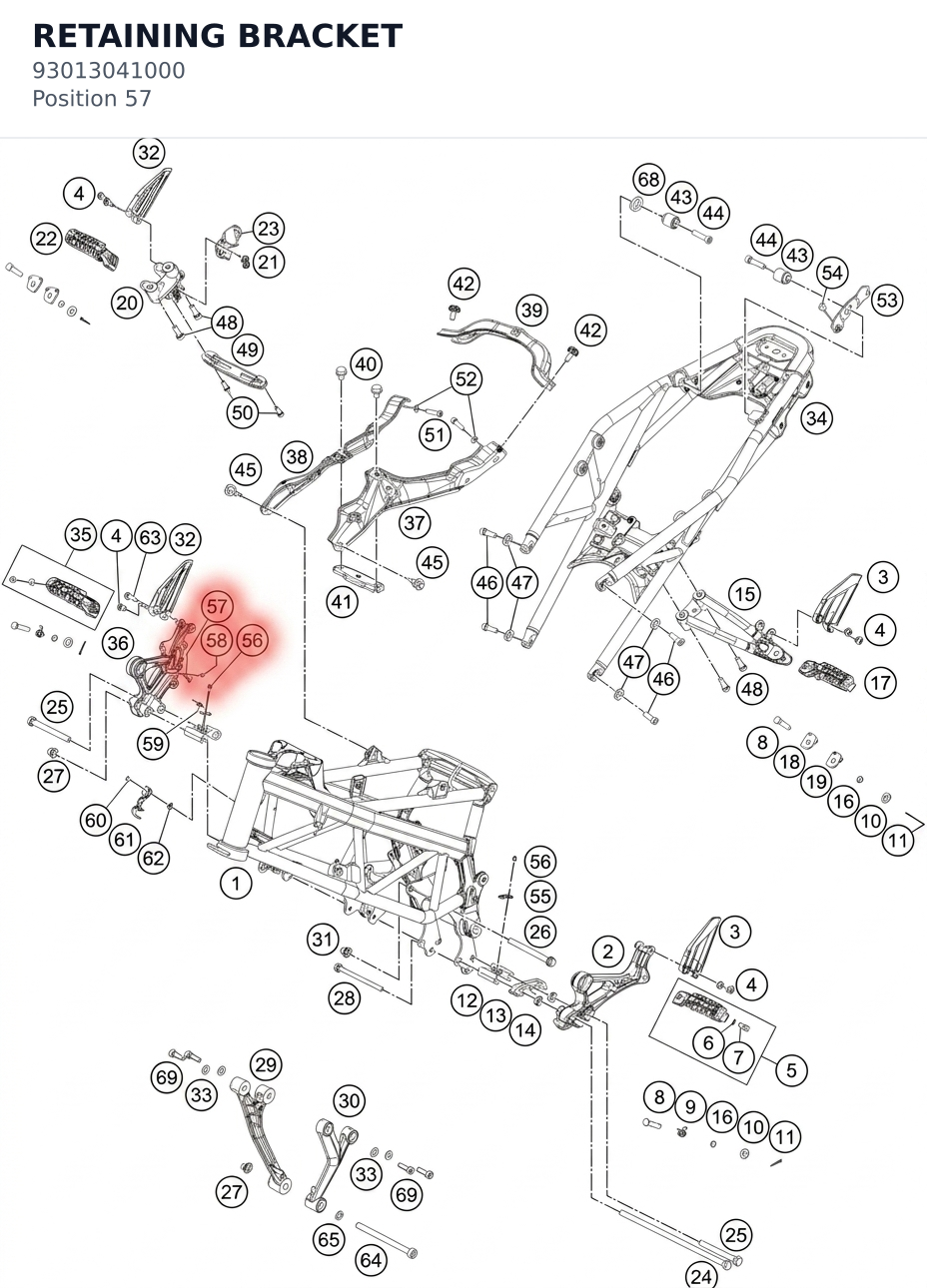 Diagram preview: RETAINING BRACKET (93013041000)
