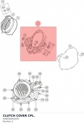 Diagram preview: CLUTCH COVER CPL. (A48030001044)