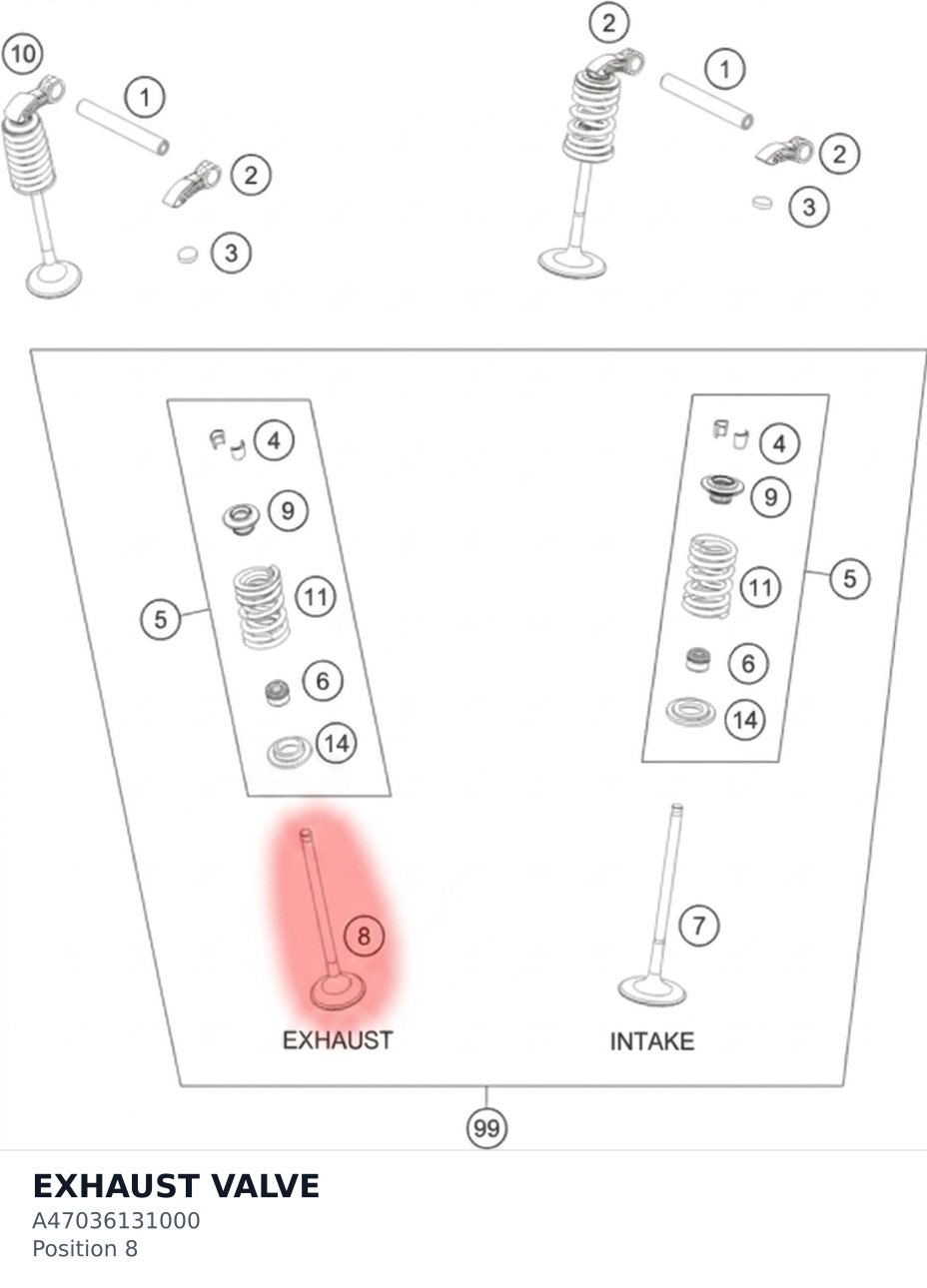 Diagram preview: EXHAUST VALVE (A47036131000)