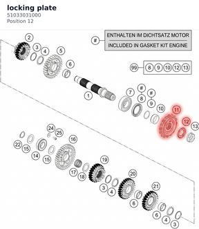 Diagram preview: locking plate (51033031000)
