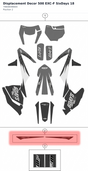Diagram preview: Displacement Decor 500 EXC-F SixDays 18 (79608098600)