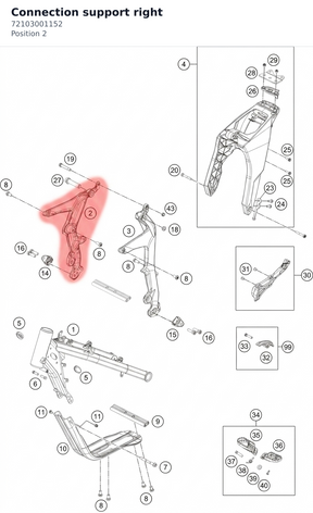 Diagram preview: Connection support right (72103001152)