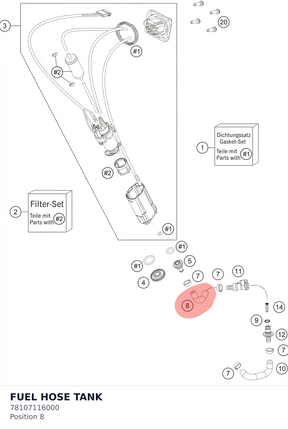 Diagram preview: FUEL HOSE TANK (78107116000)