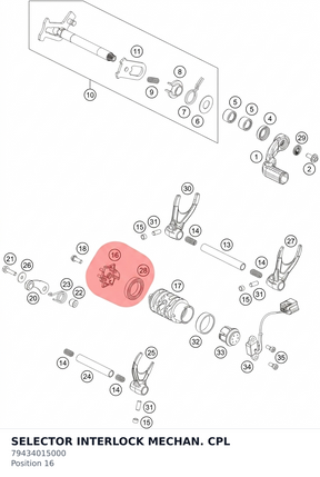 Diagram preview: SELECTOR INTERLOCK MECHAN. CPL (79434015000)