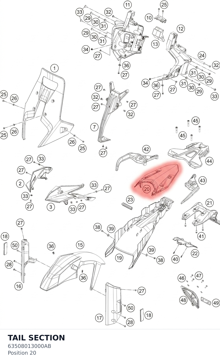 Diagram preview: TAIL SECTION (63508013000AB)