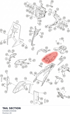 Diagram preview: TAIL SECTION (63508013000AB)