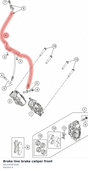 Diagram preview: Brake line brake caliper front (A62442003000)