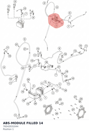 Diagram preview: ABS-MODULE FILLED           14 (76542031044)