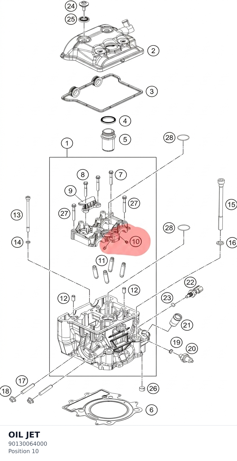 Diagram preview: OIL JET (90130064000)