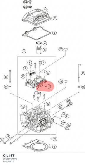 Diagram preview: OIL JET (90130064000)