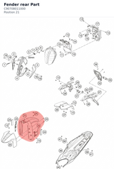 Diagram preview: Fender rear Part (C90708011000)