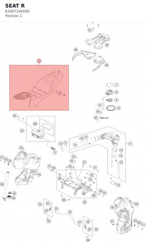 Diagram preview: SEAT R (61907140000)