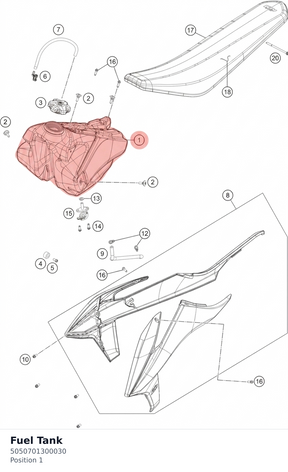 Diagram preview: Fuel Tank (5050701300030)