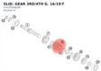 Diagram preview: SLID. GEAR 3RD/4TH G. 16/19-T (47033008000)