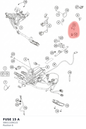 Diagram preview: FUSE 15 A (58011109115)