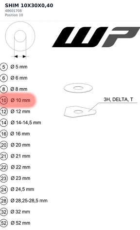 Diagram preview: SHIM 10X30X0,40 (48601708)
