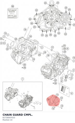 Diagram preview: CHAIN GUARD CMPL. (61730047033)