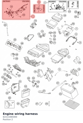 Diagram preview: Engine wiring harness (61511085000)