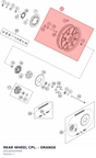 Diagram preview: REAR WHEEL CPL. - ORANGE (9021000104404)