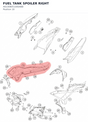Diagram preview: FUEL TANK SPOILER RIGHT (A61008051000ABB)