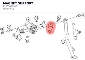 Diagram preview: MAGNET SUPPORT (95803023010)
