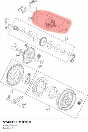 Diagram preview: STARTER MOTOR (60440001000)