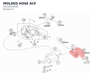 Diagram preview: MOLDED HOSE ACF (64115023000)
