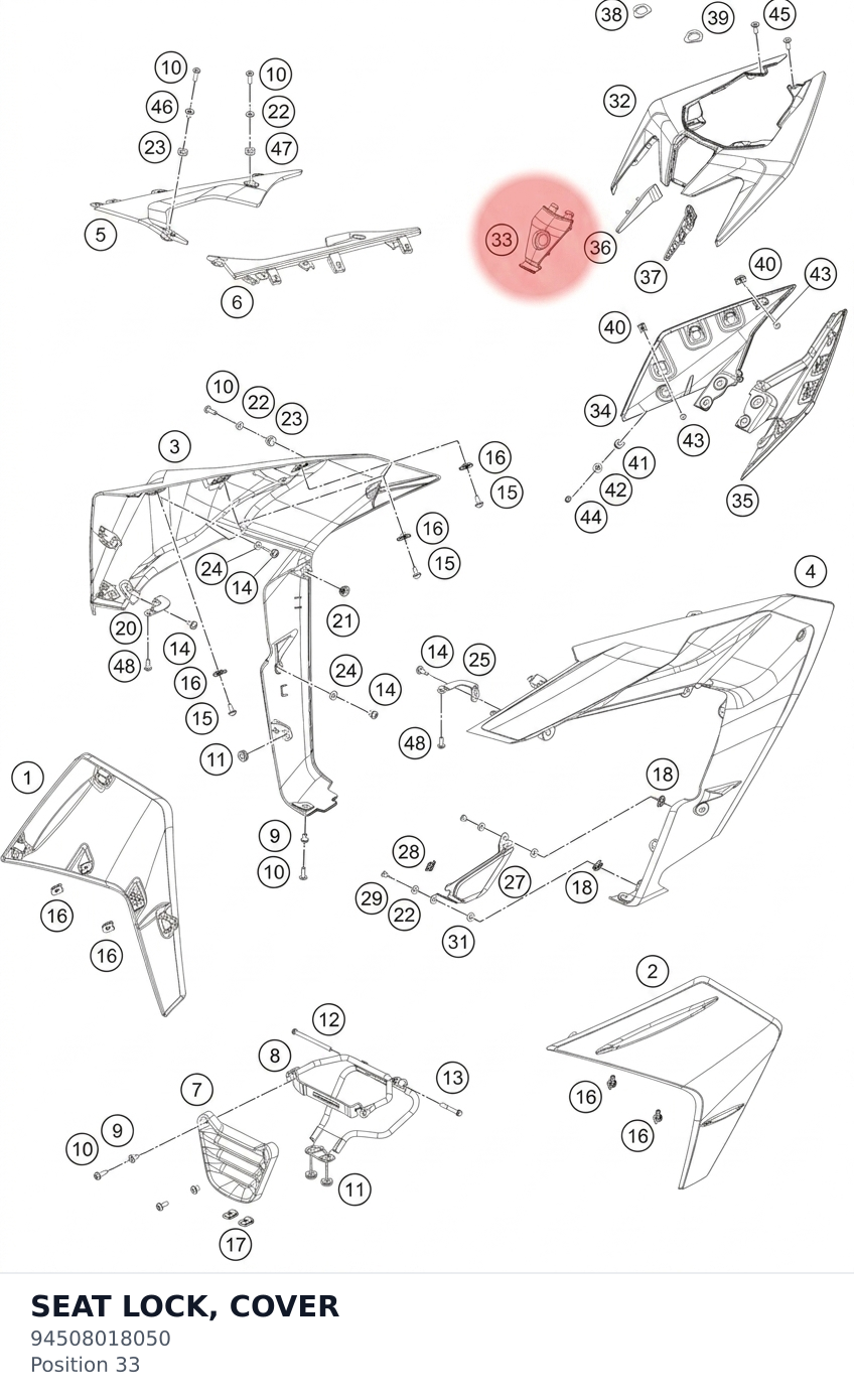 Diagram preview: SEAT LOCK, COVER (94508018050)