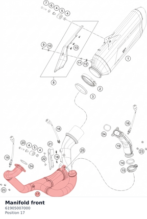 Diagram preview: Manifold front (61905007000)
