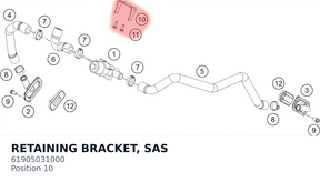 Diagram preview: RETAINING BRACKET, SAS (61905031000)