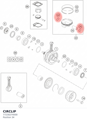 Diagram preview: CIRCLIP (77230274000)