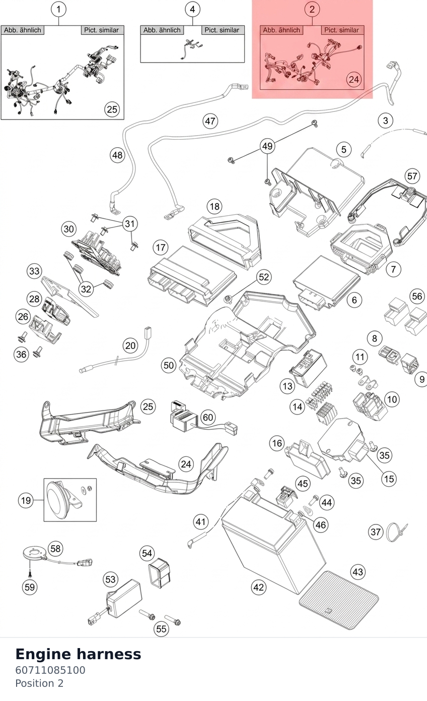 Diagram preview: Engine harness (60711085100)
